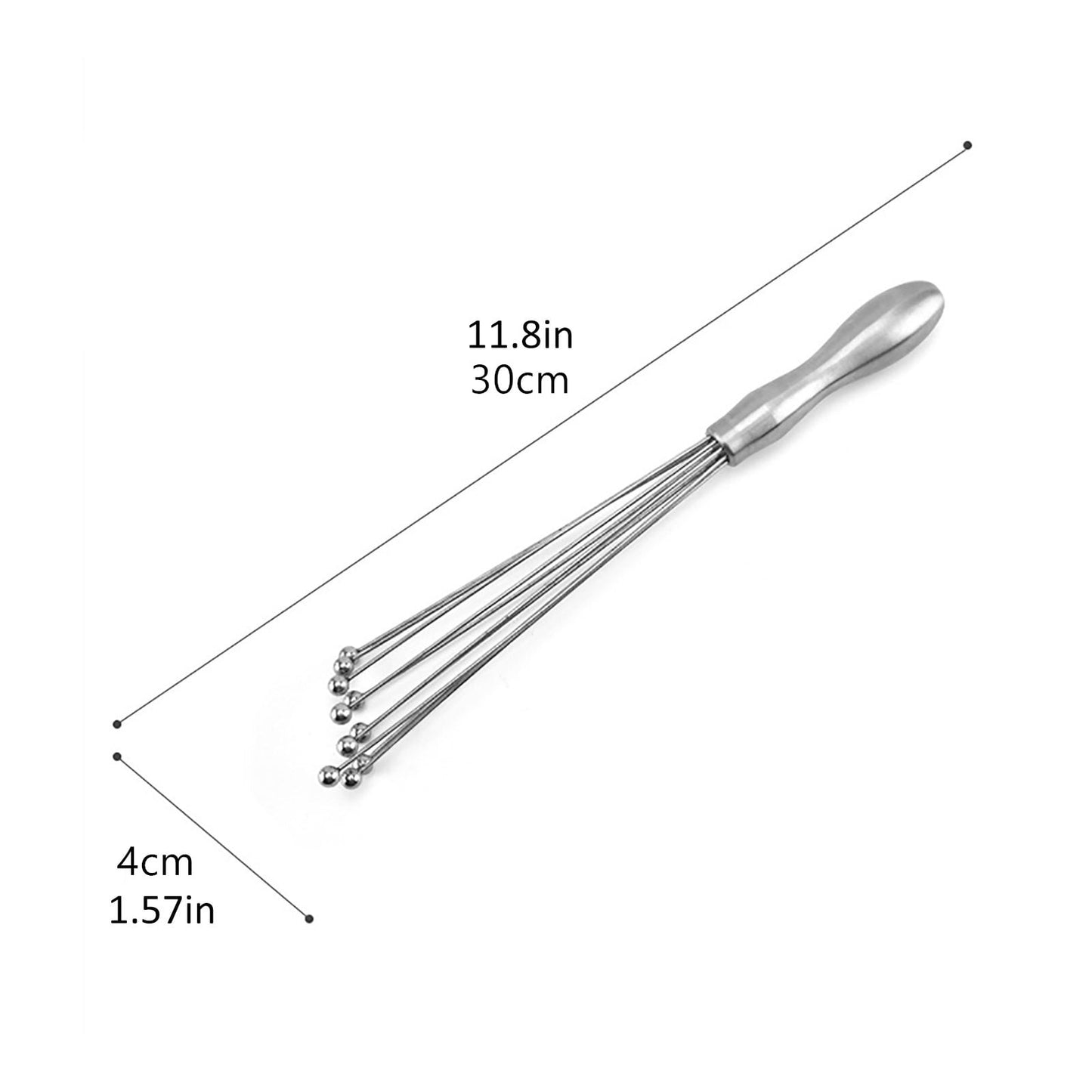 Egg Whisk,10" Stainless Steel Ball Whisk Egg Beater with Handle, Manual Mixers Whisk, Kitchen Tool for Baking V1189-WXFWAL-20260319-00888