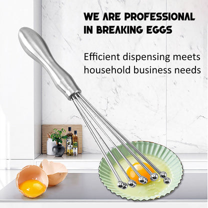 Egg Whisk,10" Stainless Steel Ball Whisk Egg Beater with Handle, Manual Mixers Whisk, Kitchen Tool for Baking V1189-WXFWAL-20260319-00888