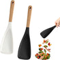 Cooking Spoon for Nonstick Cookwares, Multi-functional Silicone Cooking Shovel with Wooden Handle, Silicone V1189-WXFWAL-20260319-00903