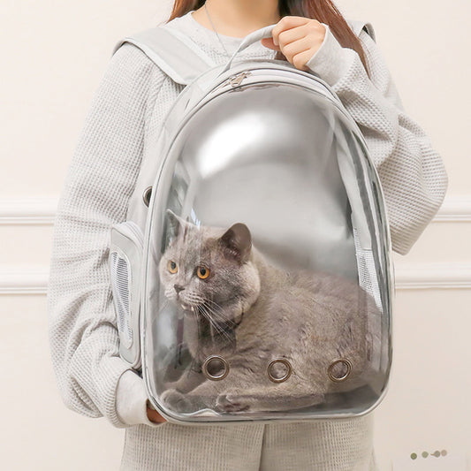 Pet Backpack Carrier, Transparent Space Capsule Pet Backpack Bag with Straps, Breathable Pet Carrier for V1189-WXFWAL-20260319-00907
