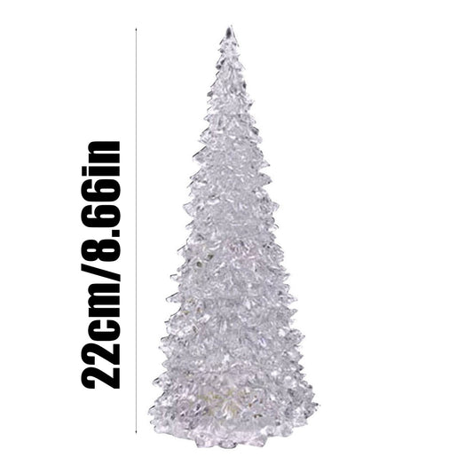 8.6" Acrylic Christmas Tree Lamp, 7 Colors Changing Light, Colorful Acrylic Light Up Tree, LED Night Light V1189-WXFWAL-20260319-00922