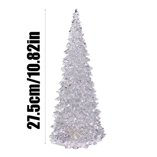 8.6" Acrylic Christmas Tree Lamp, 7 Colors Changing Light, Colorful Acrylic Light Up Tree, LED Night Light V1189-WXFWAL-20260319-00923