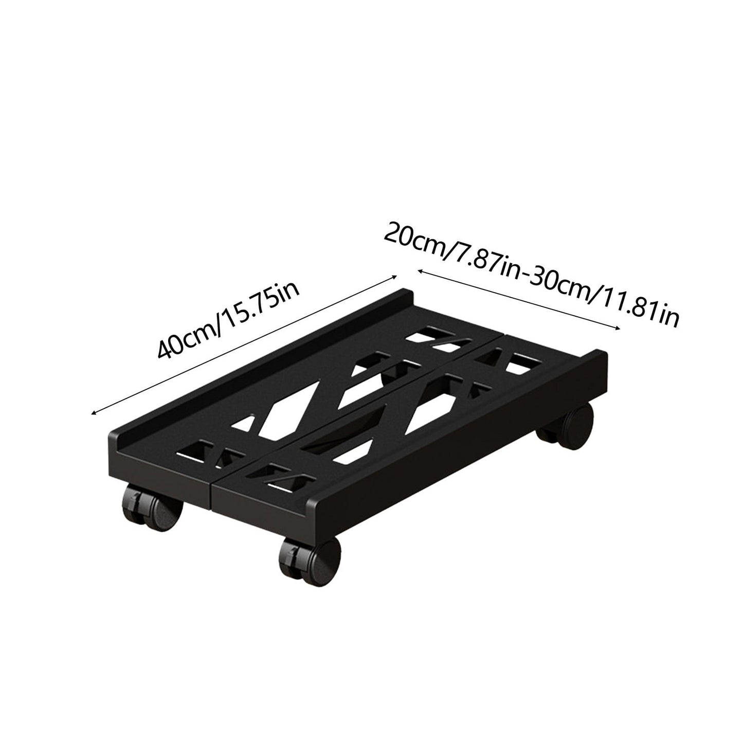 Adjustable Mobile CPU Stand, Ventilated Computer Tower Stand with 4 Caster Wheels, for PC Tower, Under Desk V1189-WXFWAL-20260319-00924