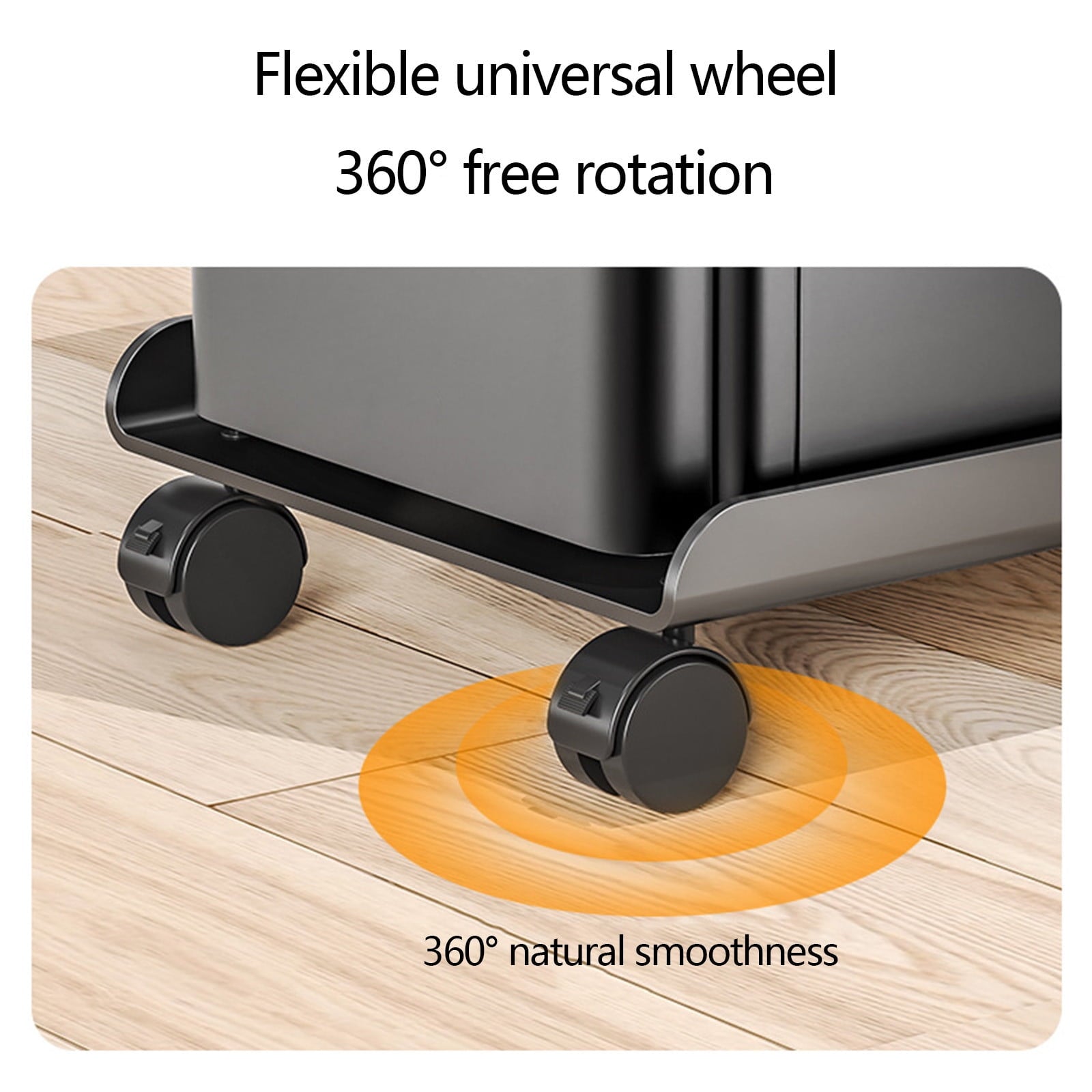 Adjustable Mobile CPU Stand, Ventilated Computer Tower Stand with 4 Caster Wheels, for PC Tower, Under Desk V1189-WXFWAL-20260319-00924