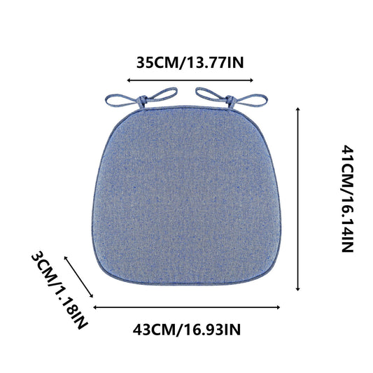 Chair Cushion with Ties for Dining Chairs, 16x17" Memories Foam Non-slip Chair Pad with Machines Washable V1189-WXFWAL-20260319-00929