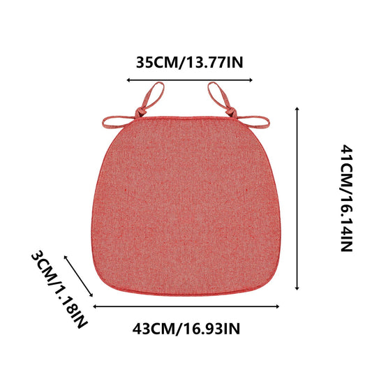 Chair Cushion with Ties for Dining Chairs, 16x17" Memories Foam Non-slip Chair Pad with Machines Washable V1189-WXFWAL-20260319-00930