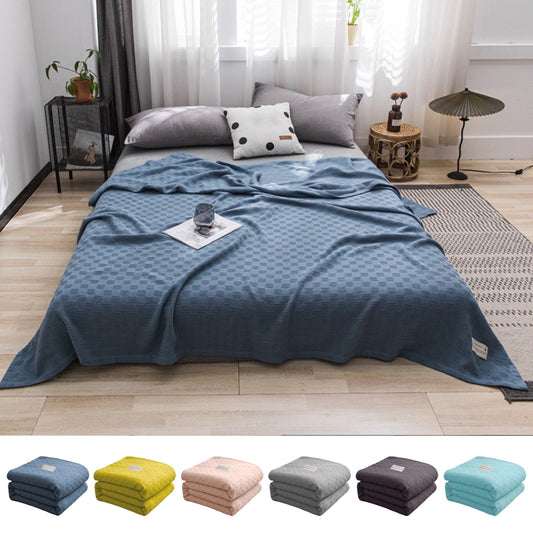 59x39" 100% Cottons Blanket, Soft and Breathable Bed Blanket, Multi-functional Bed Blanket for All Season, V1189-WXFWAL-20260319-00932