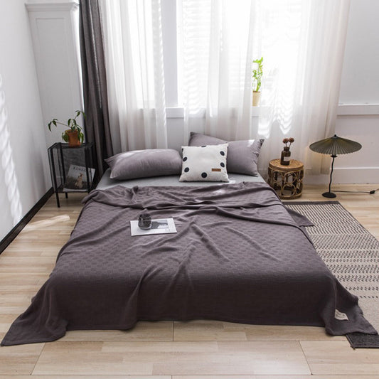 59x39" 100% Cottons Blanket, Soft and Breathable Bed Blanket, Multi-functional Bed Blanket for All Season, V1189-WXFWAL-20260319-00933