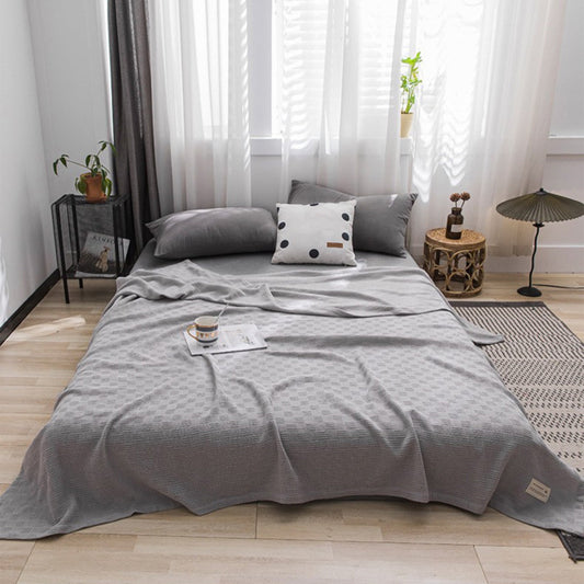 59x39" 100% Cottons Blanket, Soft and Breathable Bed Blanket, Multi-functional Bed Blanket for All Season, V1189-WXFWAL-20260319-00934