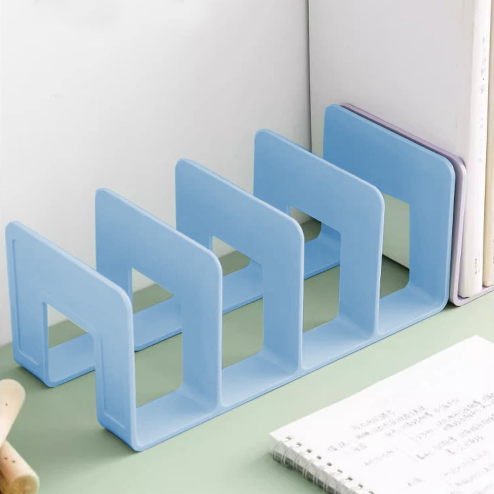 Acrylic Desk File Sorter, 4 Compartments Desktop File Organizer, Closet Organizer, Bookshelf Divider for Home V1189-WXFWAL-20260319-00994