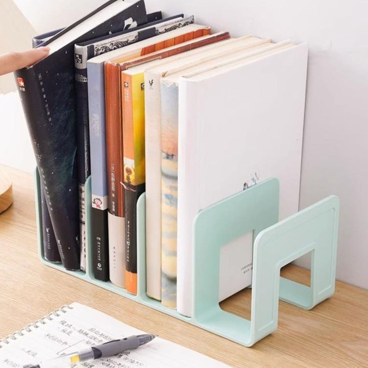 Acrylic Desk File Sorter, 4 Compartments Desktop File Organizer, Closet Organizer, Bookshelf Divider for Home V1189-WXFWAL-20260319-00995
