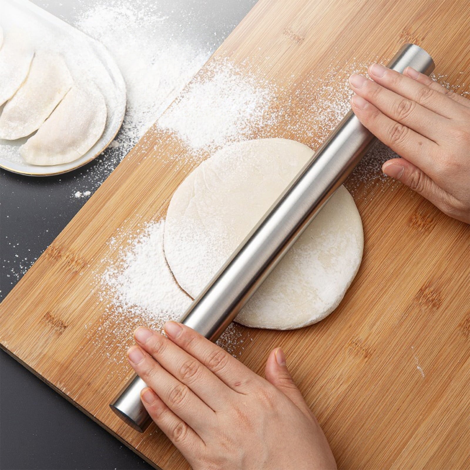 Rolling Pin, Baking Dough Roller, Rolling Pin, Stainless Steel Rolling Pin, Dough Rollers, for Baking Kitchen V1189-WXFWAL-20260319-00996