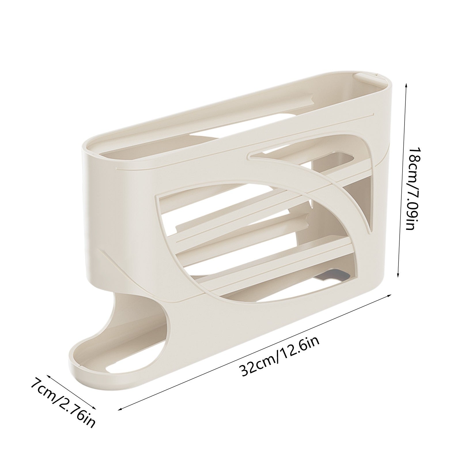 4 Tiers Egg Holder for Fridge, Automatic Scrolling Egg Rack Holder, Space-Saving Egg Dispenser Holder, Large V1189-WXFWAL-20260319-00998
