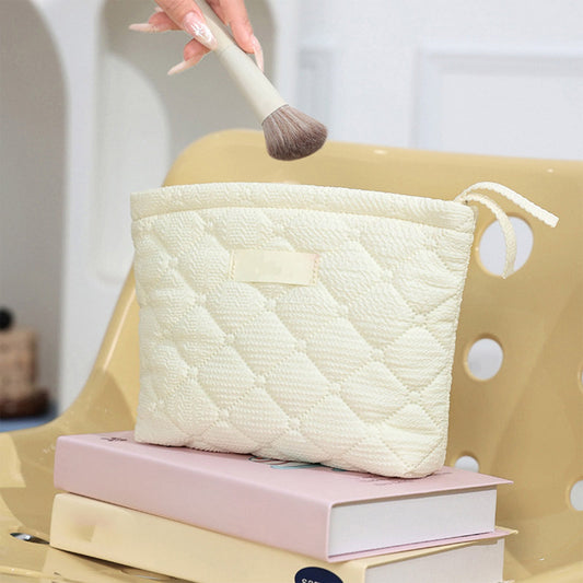 Floral Makeup Bag, Quilted Makeup Bag, Zipper Pouch, Purse Travel Make Up Organizer for Women Cosmetic, V1189-WXFWAL-20260319-00999