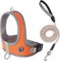 Dog Harness and Leash, No Pull Saddle Style Pet Harness, Breathable Mesh Adjustable Reflective Dog Vest, Dog V1189-WXFWAL-20260319-01026