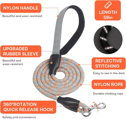 Dog Harness and Leash, No Pull Saddle Style Pet Harness, Breathable Mesh Adjustable Reflective Dog Vest, Dog V1189-WXFWAL-20260319-01027