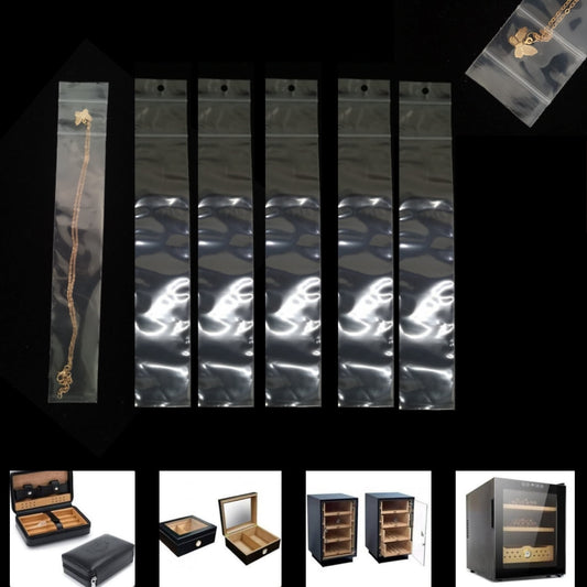 9.8x1.6" Double Ziplock PE Bags 100 Pack of Reclosable Long Plastic Bags QZS Clear Zipper Storage Bags Home V1189-WXFWAL-20260319-01038