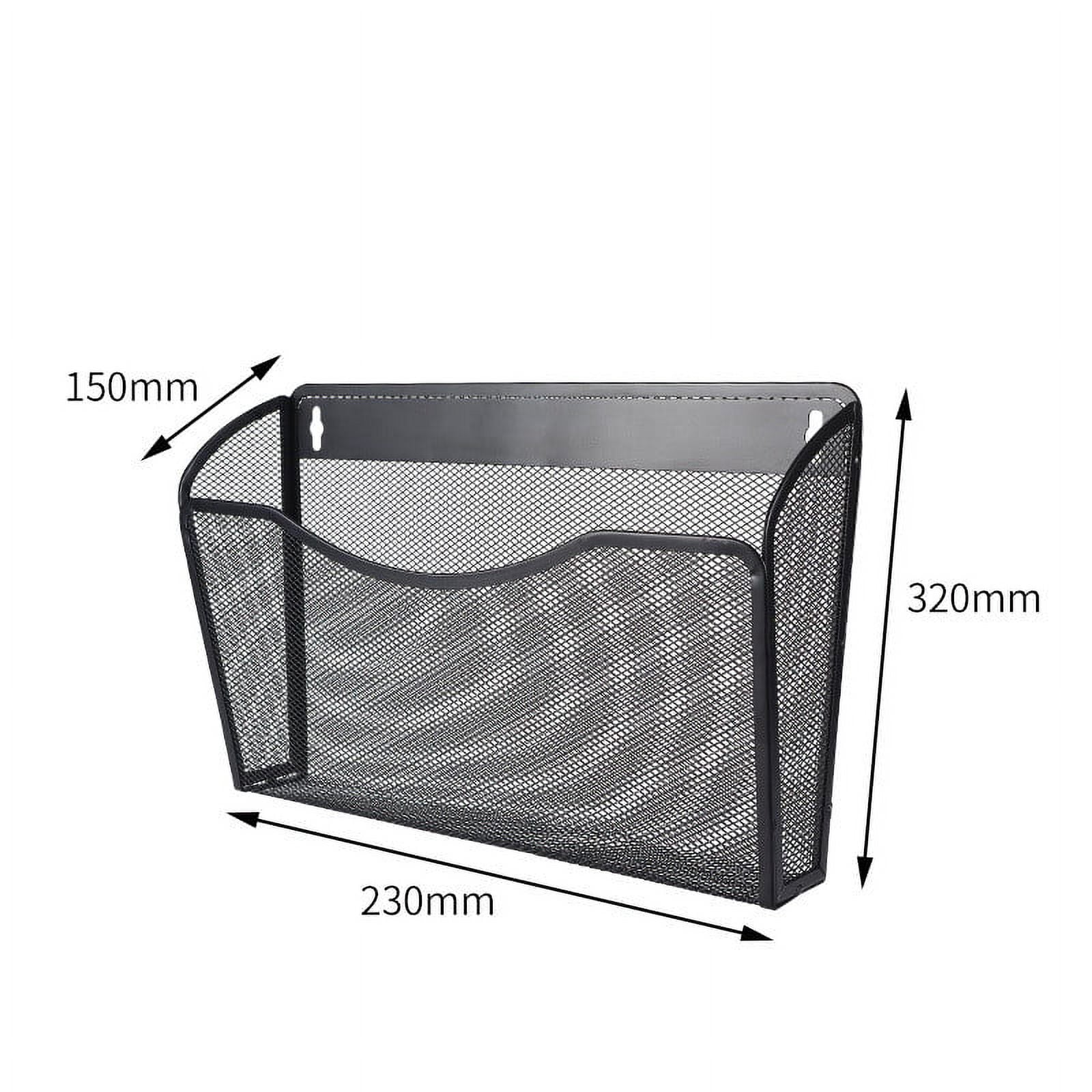 Tutuviw Wall Mount File Organizer Metal Letter Size Black V1189-WXFWAL-20260319-01071