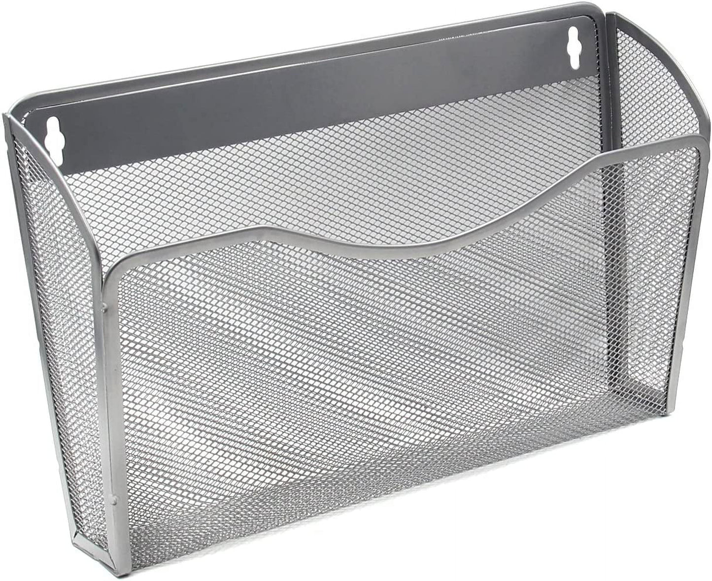 Tutuviw Wall Mount File Organizer Metal Letter Size, Black Silver V1189-WXFWAL-20260319-01072