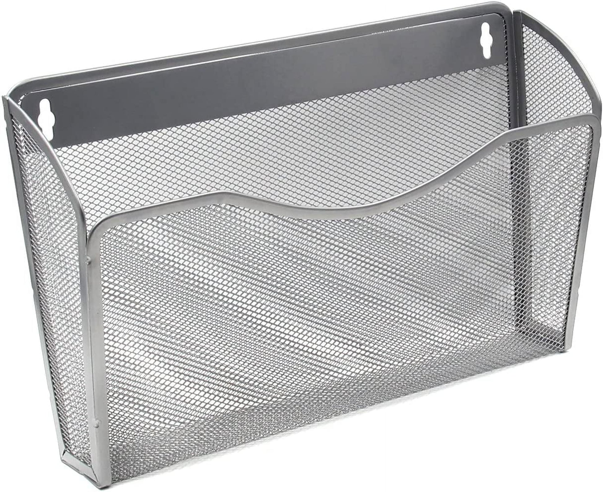 Tutuviw Wall Mount File Organizer Metal Letter Size, Black Silver V1189-WXFWAL-20260319-01072