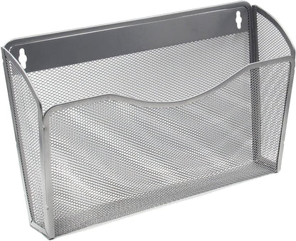 Tutuviw Wall Mount File Organizer Metal Letter Size, Black Silver V1189-WXFWAL-20260319-01072
