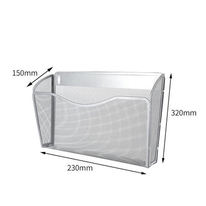 Tutuviw Wall Mount File Organizer Metal Letter Size, Black Silver V1189-WXFWAL-20260319-01072