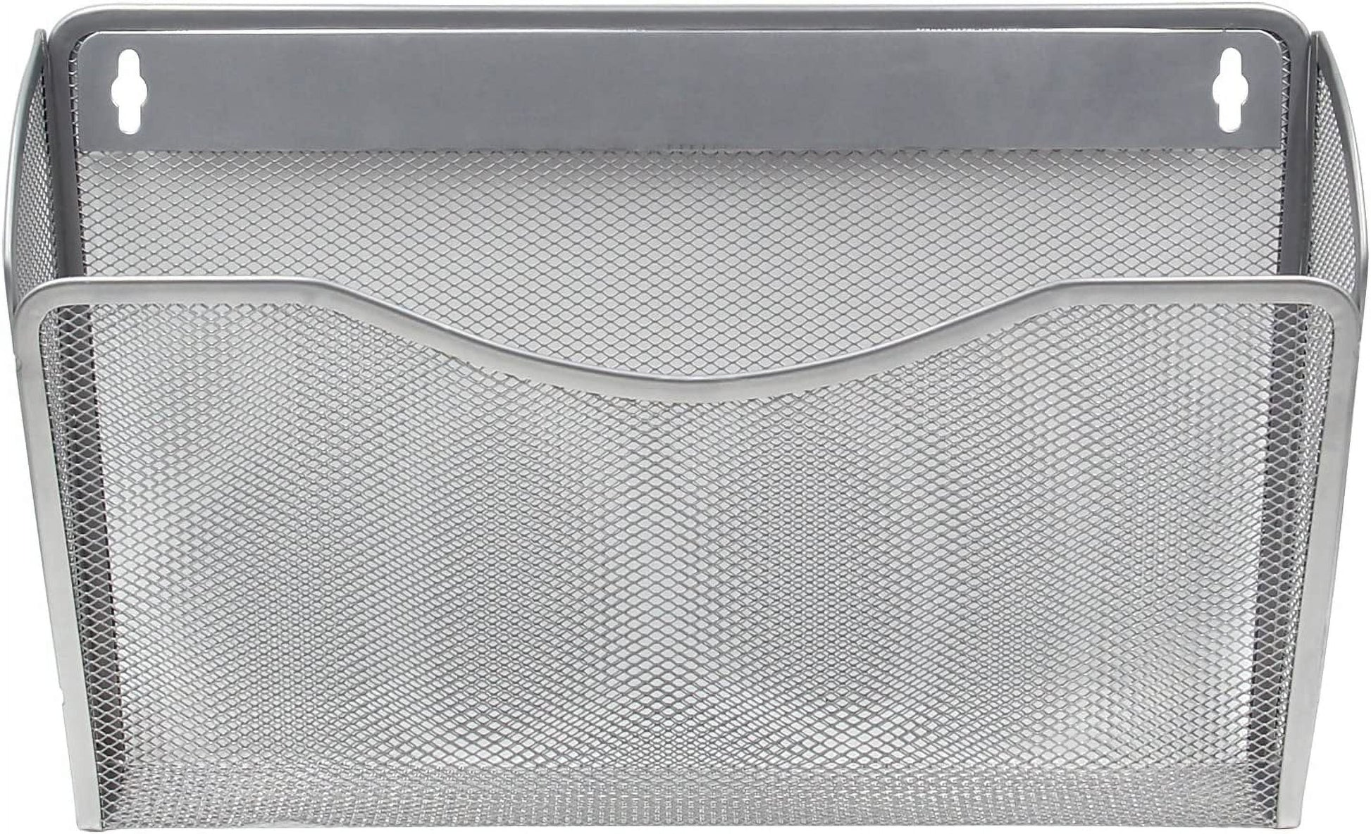 Tutuviw Wall Mount File Organizer Metal Letter Size, Black Silver V1189-WXFWAL-20260319-01072