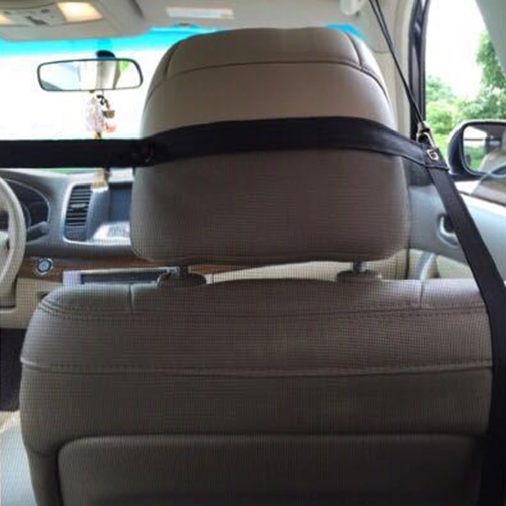 SPRING PARK Durable Car Universal Back Seat Dog Pet Barrier Mesh Safety Net Guard with Belt Black V1189-WXFWAL-20260319-01073