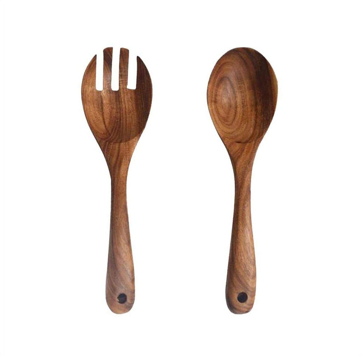 Salad Serving Utensils, Acacia Wood, Salad Spoon and Salad Fork, Salad Servers V1189-WXFWAL-20260319-01078