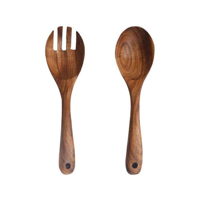 Salad Serving Utensils, Acacia Wood, Salad Spoon and Salad Fork, Salad Servers V1189-WXFWAL-20260319-01078
