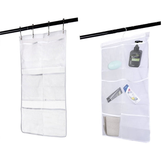 2Pcs Hanging Mesh Pocket Shower Organizer, Bathroom Shower Candy Organizer, Shower Organizer with 6 Pockets V1189-WXFWAL-20260319-01079