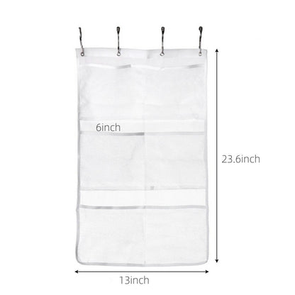 2Pcs Hanging Mesh Pocket Shower Organizer, Bathroom Shower Candy Organizer, Shower Organizer with 6 Pockets V1189-WXFWAL-20260319-01079