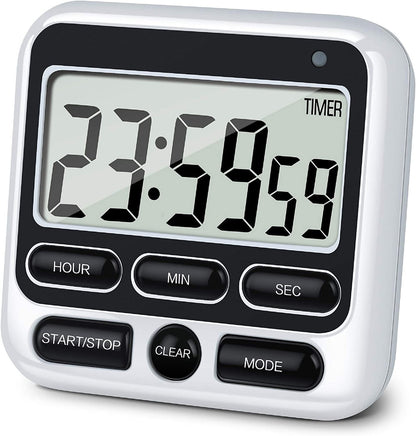 Digital Kitchen Timer, Cooking Countdown Clock with Large LCD Display, Loud Alarm and Strong Timer Blue V1189-WXFWAL-20260319-01102