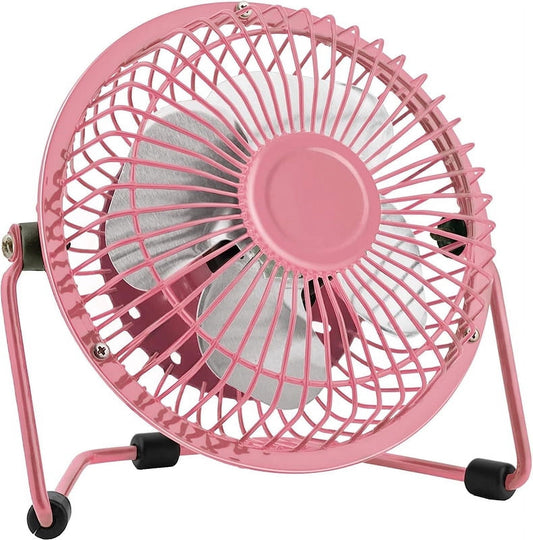 Tutuviw 4 Inch USB Desk Fan,Small and Quiet,Powerful USB Powered Portable Fan,Strong Airflow,Mini Metal USB V1189-WXFWAL-20260319-01107