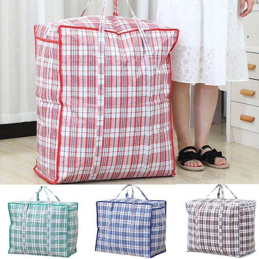 Dream Lifestyle Large Capacity Storage Bags, Large Checkered Storage Laundry Bag with Zipper & Handles for V1189-WXFWAL-20260319-01115