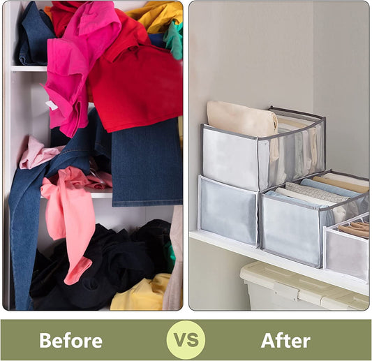 Tutuviw Wardrobe Clothes Organizer for Jeans, Upgraded Drawer Organizers for Clothing with Handle Foldable, V1189-WXFWAL-20260319-01122