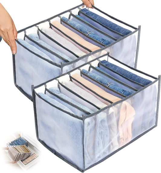 Tutuviw Wardrobe Clothes Organizer for Jeans, Upgraded Drawer Organizers for Clothing with Handle Foldable, V1189-WXFWAL-20260319-01128