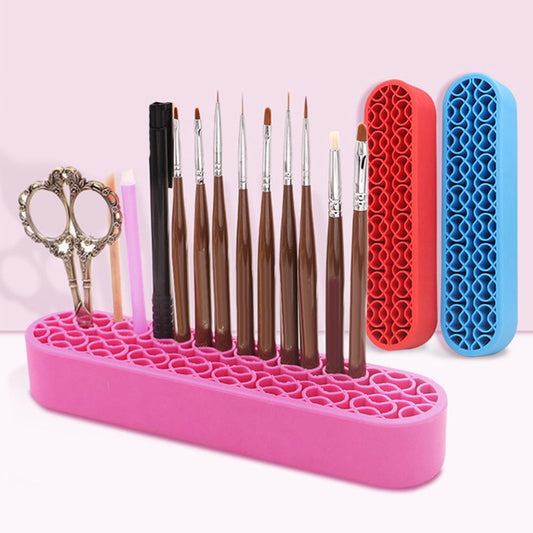 Bueautybox Makeup Beauty Brush Holder Organizer, Lipstick Holder Case Silicone Nail Polish Storage Rack V1189-WXFWAL-20260319-01137