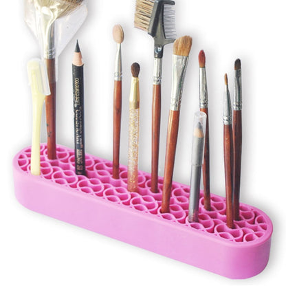 Bueautybox Makeup Beauty Brush Holder Organizer, Lipstick Holder Case Silicone Nail Polish Storage Rack V1189-WXFWAL-20260319-01138