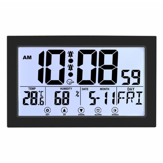 Auto Set Digital Wall Clock Battery Operated,Desk Clocks with Temperature,Humidity , Display Digital Calendar V1189-WXFWAL-20260319-01142