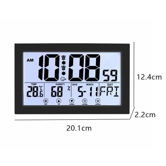Auto Set Digital Wall Clock Battery Operated,Desk Clocks with Temperature,Humidity , Display Digital Calendar V1189-WXFWAL-20260319-01142