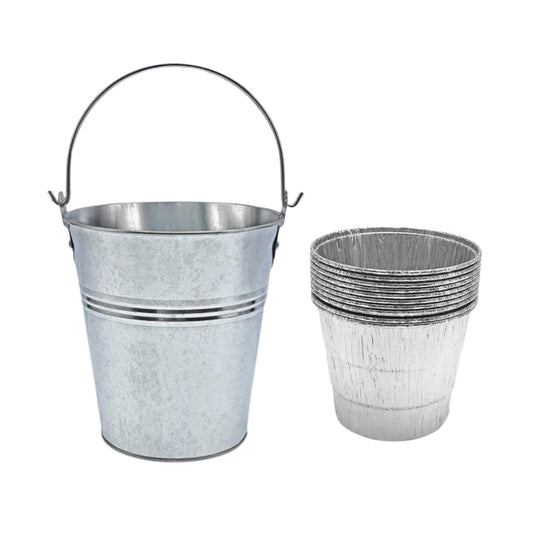 Grill Bucket for Grease, Grease Bucket with 12 Pcs Drip Grease Liners, Grill Smoker Bucket, for Camp Chef, V1189-WXFWAL-20260319-01168