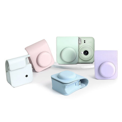 For Instax Mini 12 Camera Case PU Leather Soft Silicone Cover Bag for Fujifilm Polaroid Film Camera Bag V1189-WXFWAL-20260319-01170