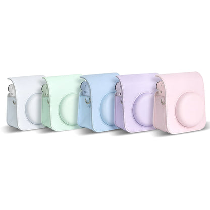 For Instax Mini 12 Camera Case PU Leather Soft Silicone Cover Bag for Fujifilm Polaroid Film Camera Bag V1189-WXFWAL-20260319-01170