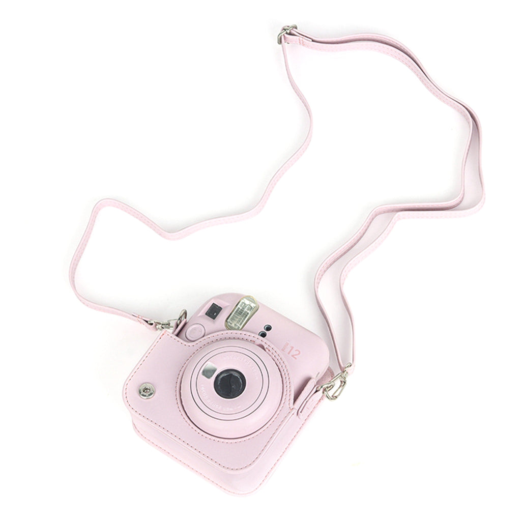 For Instax Mini 12 Camera Case PU Leather Soft Silicone Cover Bag for Fujifilm Polaroid Film Camera Bag V1189-WXFWAL-20260319-01170