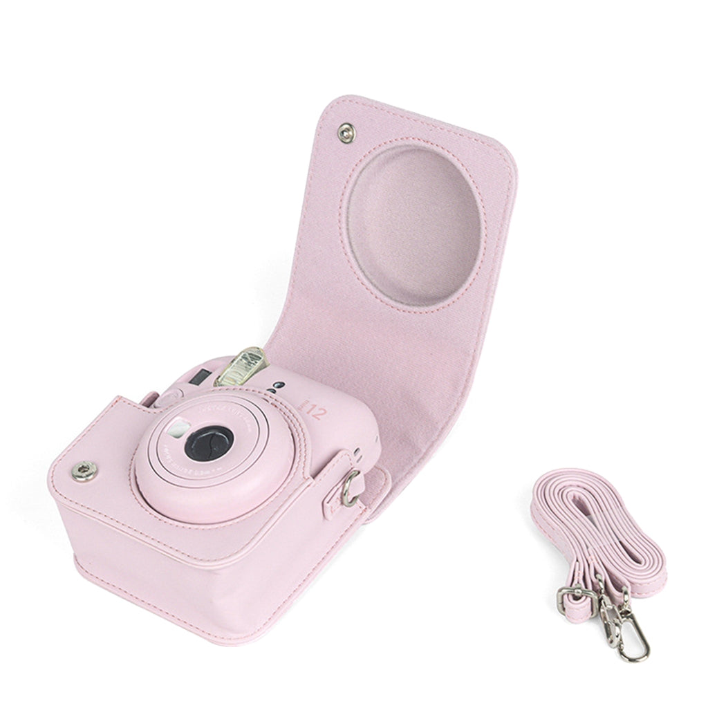 For Instax Mini 12 Camera Case PU Leather Soft Silicone Cover Bag for Fujifilm Polaroid Film Camera Bag V1189-WXFWAL-20260319-01170