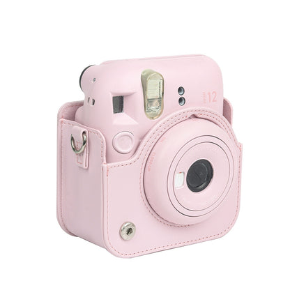 For Instax Mini 12 Camera Case PU Leather Soft Silicone Cover Bag for Fujifilm Polaroid Film Camera Bag V1189-WXFWAL-20260319-01170