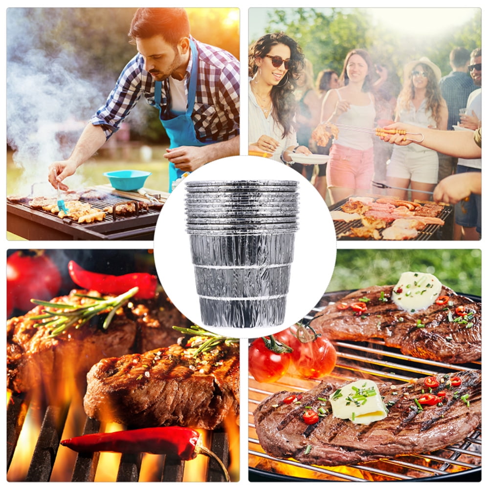 12 Pack Disposable Drip Grease Bucket Liners, Grill Drip Tray, Disposable Foil Liner for BBQ Drip Bucket V1189-WXFWAL-20260319-01177