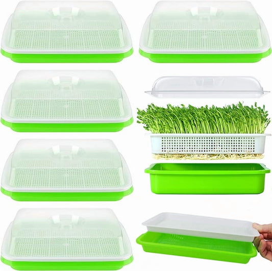 Tutuviw BPA Free Hydroponics Soilless Seeds Sprouter Microgreen Seed Sprouter Trays Seed Germination Double V1189-WXFWAL-20260319-01184