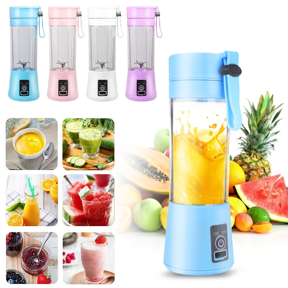 Mini Portable Blender,Smoothies Personal Blender Mini Shakes Juicer Cup USB Rechargeable With 6 blades,White V1189-WXFWAL-20260319-01211